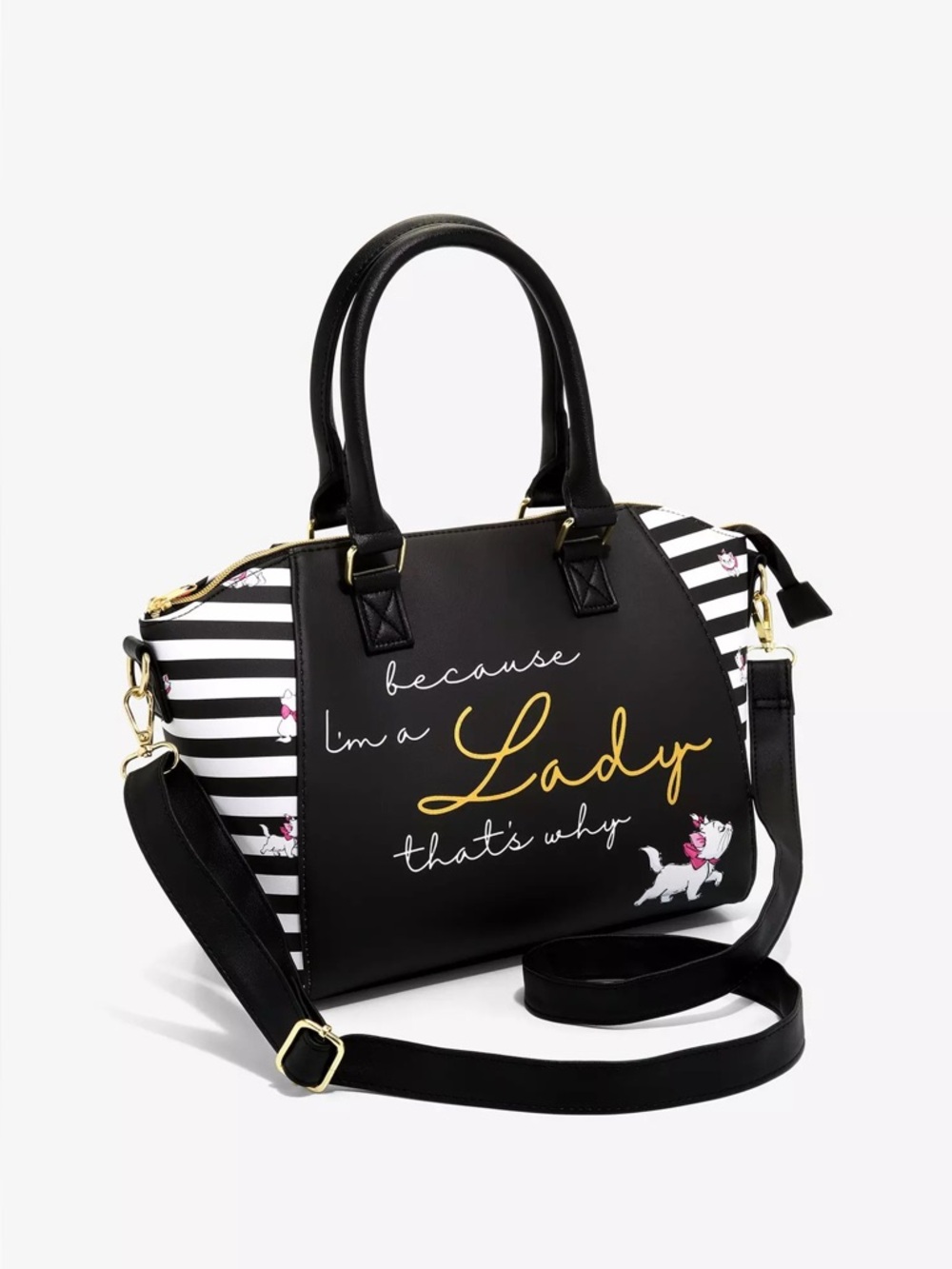 NWT Loungefly Disney The Aristocats Marie Stripe Satchel Bag